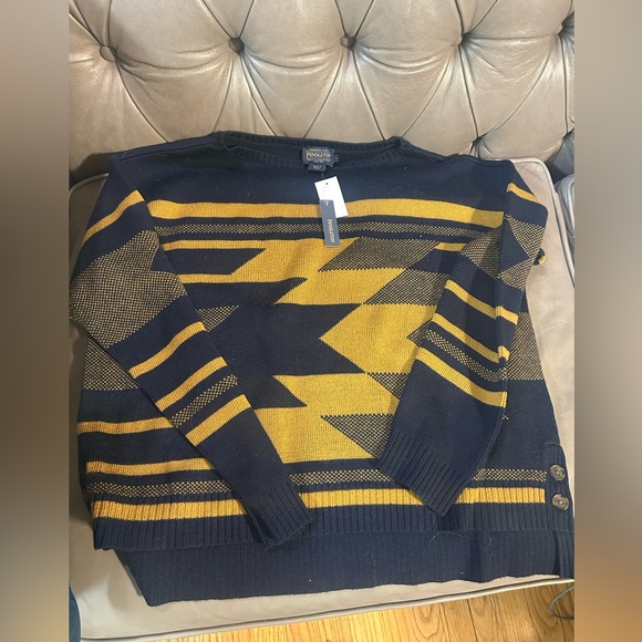 Pendleton Large L 100% Merino Wool Side Button Sweater New NWT $249 - Picture 6 of 9